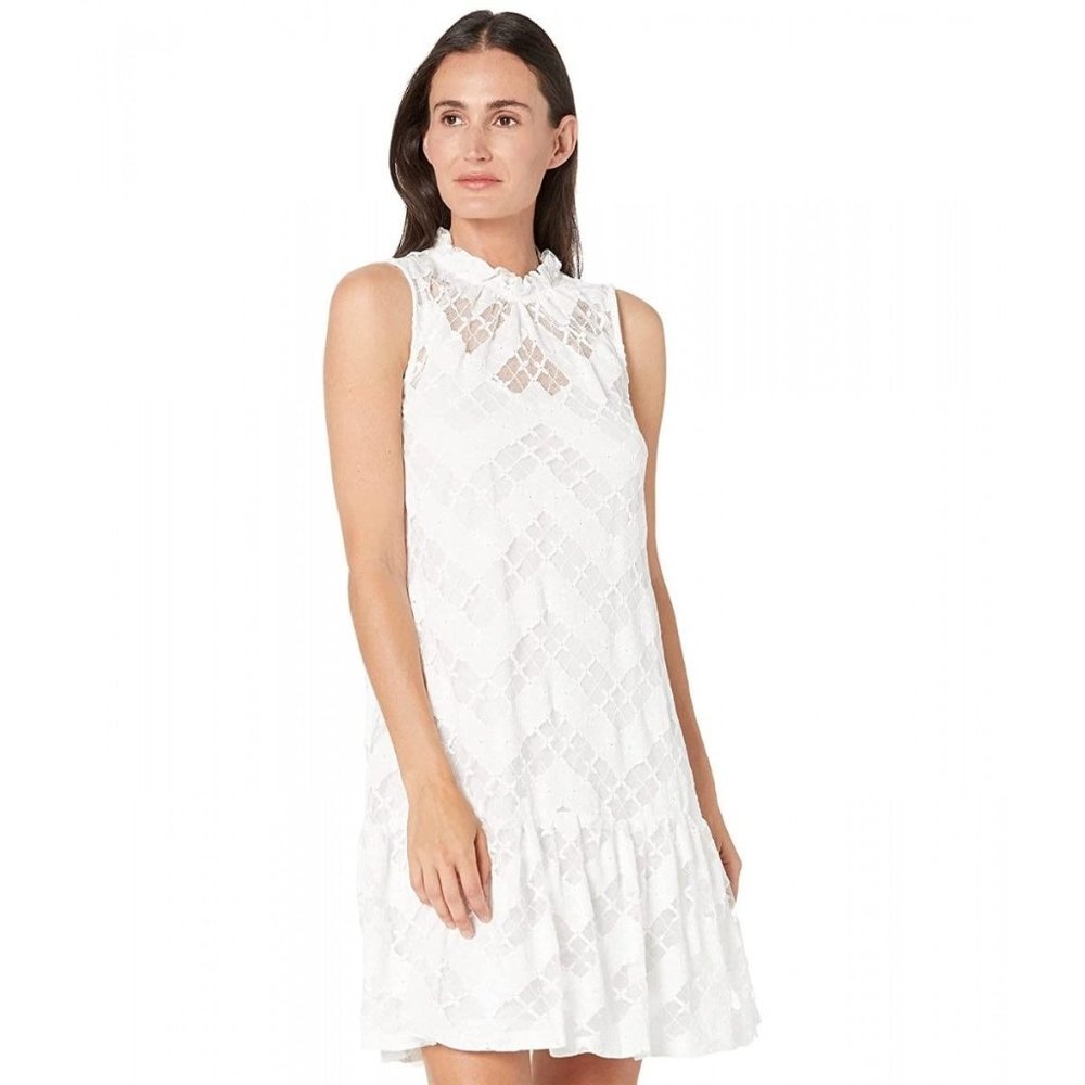 London times Diamond Daisy Lace High Neck Sheath size 12
